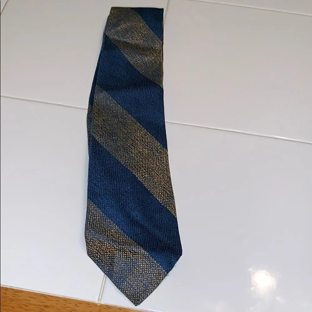 ‎Vintage 50s blue & gold tie